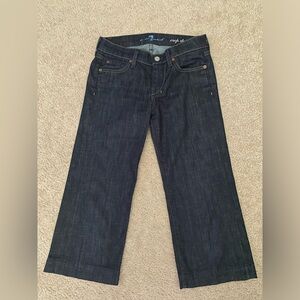 7 For All Kind Mankind Cropped Dojo Jeans Size 25